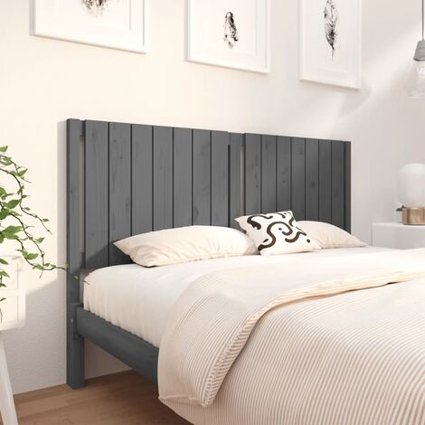 Tête de lit Contemporain - Tête de lit pour Chambre Maison - Gris 165,5x4x100 cm Bois massif de pin -70559 - Gris