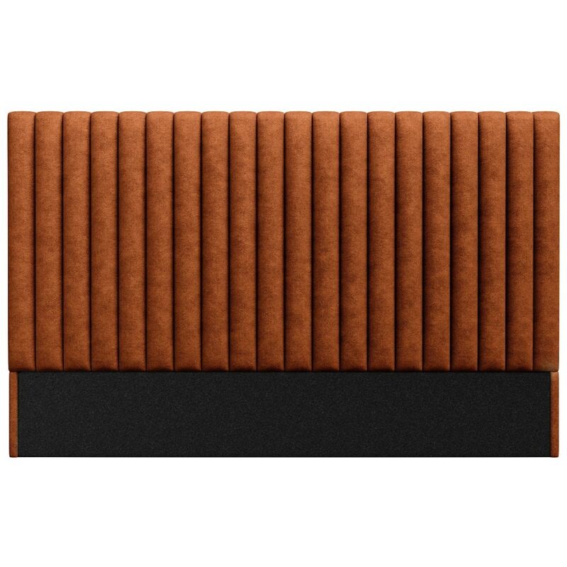 Tête de lit coutures verticales - 200 cm - Tissu - Terracotta - sarah