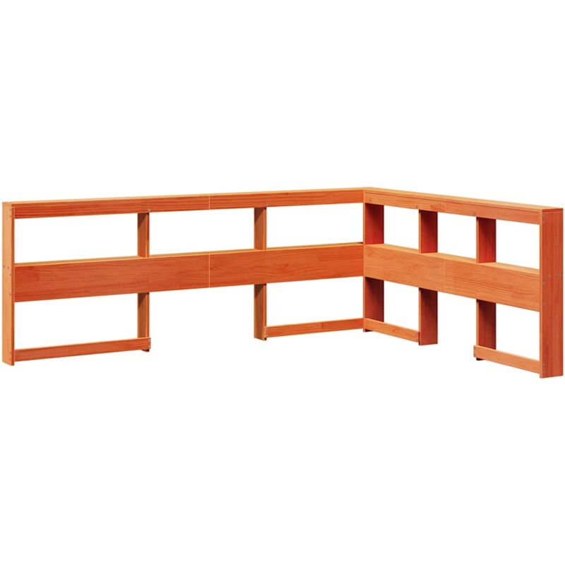 Tête de lit de bibliothèque en forme de l bois massif de pin Vidaxl