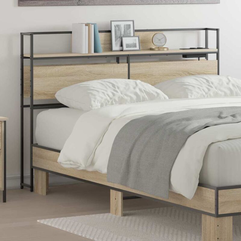 Tête de lit de rangement Chêne 120 cm Bois d'ingénierie