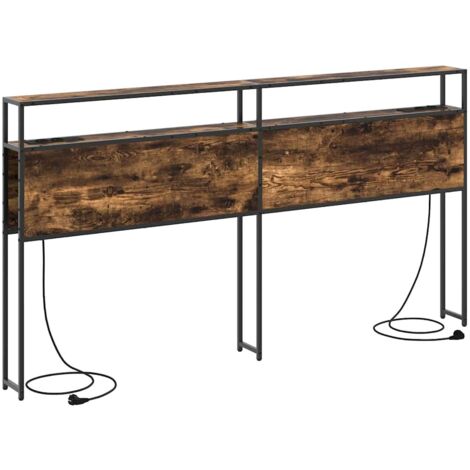 Tête de lit de rangement Chêne fumé 180 cm Bois d'ingénierie