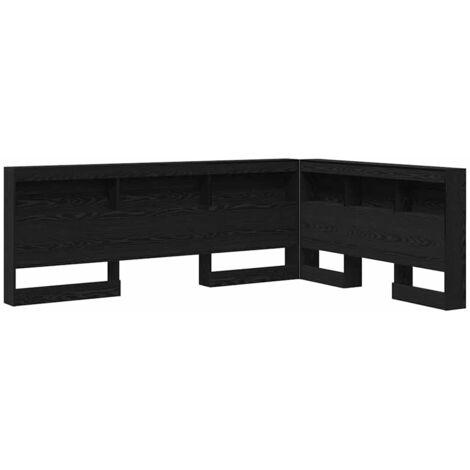 Tête de lit de rangement Chêne noir 160 cm Bois d'ingénierie