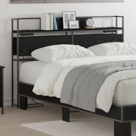 Tête de lit de rangement Chêne noir 160 cm Bois d'ingénierie vidaXL