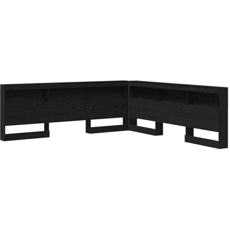 Tête de lit de rangement Chêne noir 180 cm Bois d'ingénierie