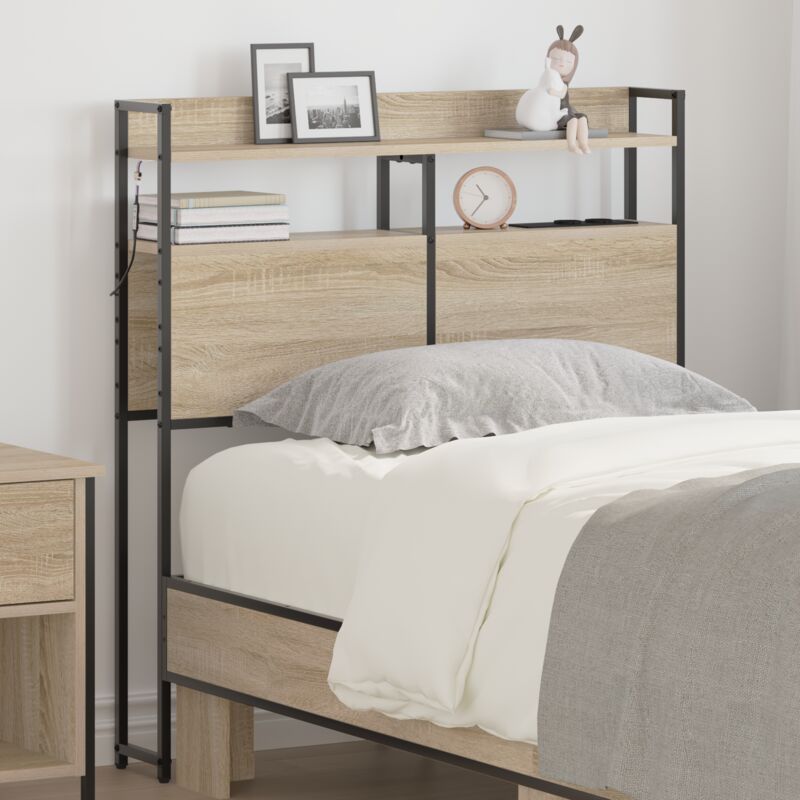 Tête de lit avec étagère Chêne sonoma 80 cm Bois d'ingénierie vidaXL