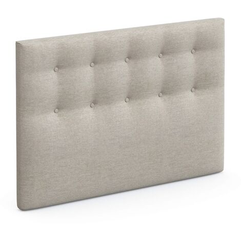 Tête de lit déco capitonnée beige lin - SOMEO 180