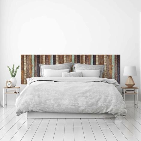 Tête de lit PVC Lit décoratif Economique Texture des planches Différentes Couleurs Vieillies Différentes tailles - 115 cm x 60 cm