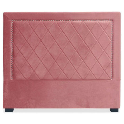 Tête de Lit Design en Velours "Sofia" 140cm Rose
