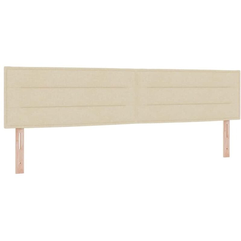 Tête de lit Design Lignes Crème 200 cm Tissu Vidaxl