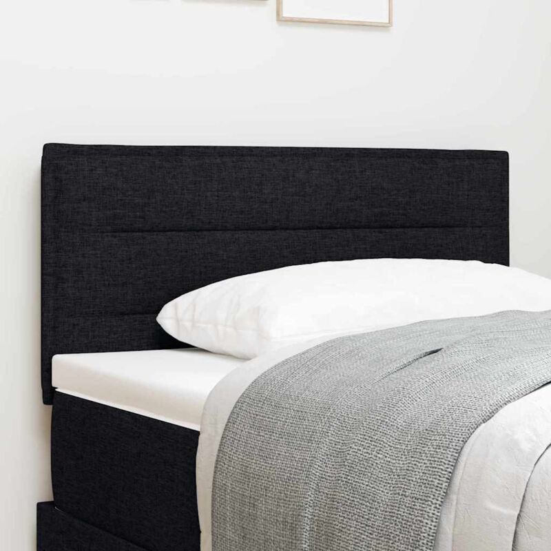 Tête de lit design Lines 90 cm en tissu noir 42007001