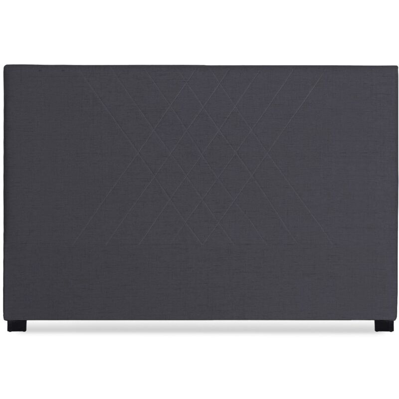 Tête de lit Diam 180cm Tissu Gris Foncé