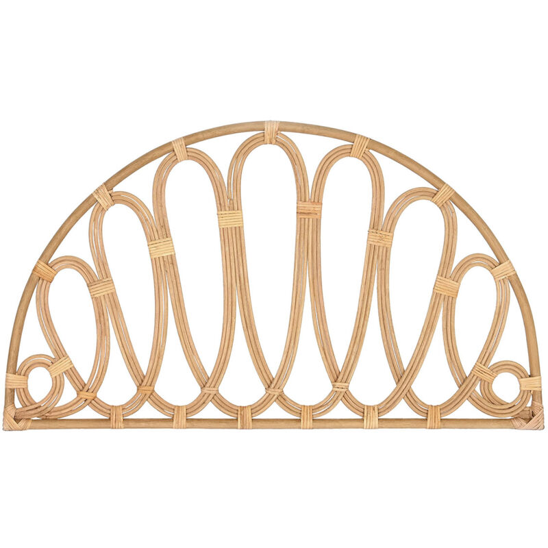 Tête de lit en bois de bambou coloris naturel - longueur 104 x profondeur 2 x Hauteur 60 cm