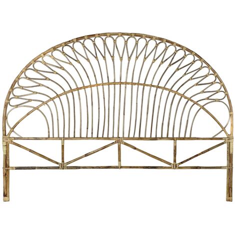 Tête de lit en bois de rotin coloris naturel -Longueur 177 x Profondeur 4 x hauteur 131 cm -PEGANE-