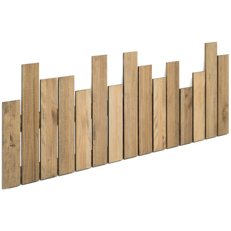 Tête de lit en bois massif de pin. Palisade. 161X60cm - Gris Fonce