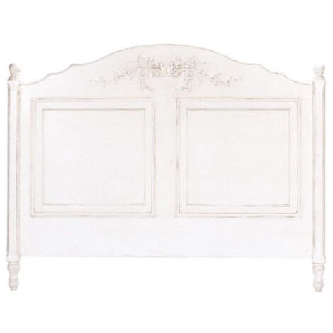 Tête de lit en MDF blanc – Largeur 172 cm – Hauteur 6 cm – Assemblage en un seul tenant – Design artisanal durable – Decoration D’Autrefois