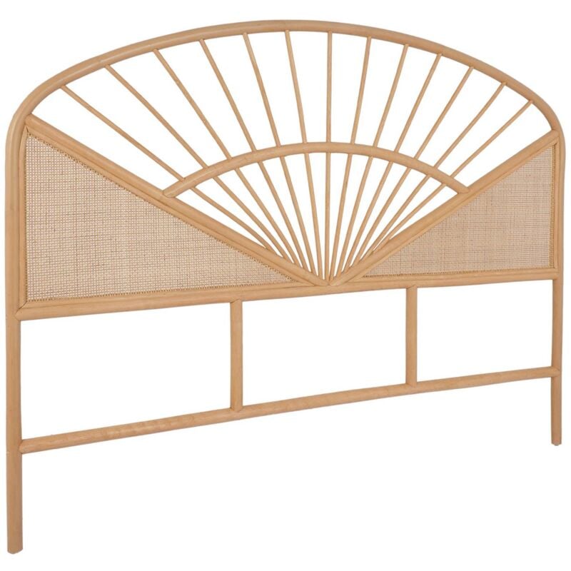 Tête de lit en rotin naturel et cannage. bois clair. bohème. L142 x P3 x H115cm