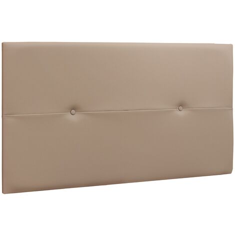 Tête de lit en simili-cuir coloris beige - longueur 110 x profondeur 4 x hauteur 55 cm -PEGANE-