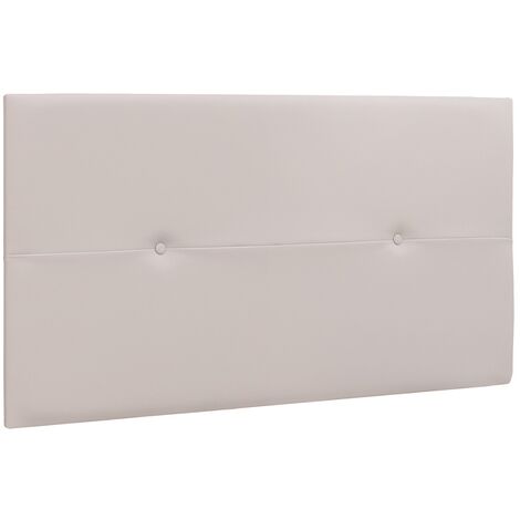 Tête de lit en simili-cuir coloris Blanc - longueur 110 x profondeur 4 x hauteur 55 cm -PEGANE-