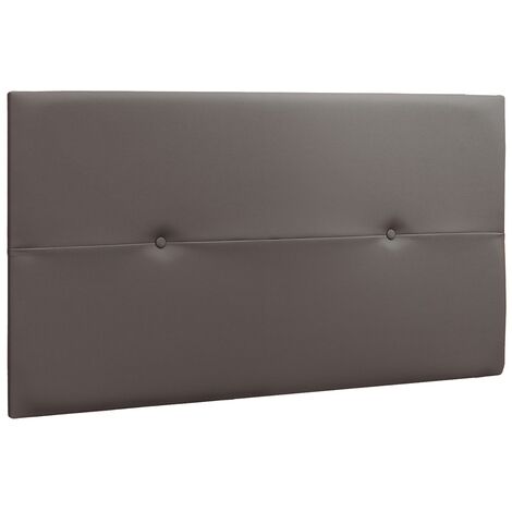 Tête de lit en simili-cuir coloris gris - longueur 110 x profondeur 4 x hauteur 55 cm -PEGANE-