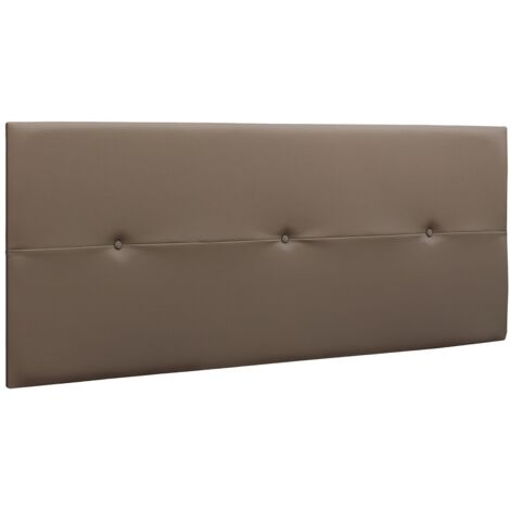 Tête de lit en simili-cuir coloris Marron chocolat - longueur 160 x profondeur 4 x hauteur 55 cm -PEGANE-