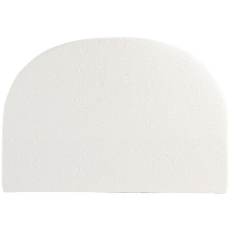Tête de lit en tissu bouclette demi-lune L150cm - Écru - NOUSSA