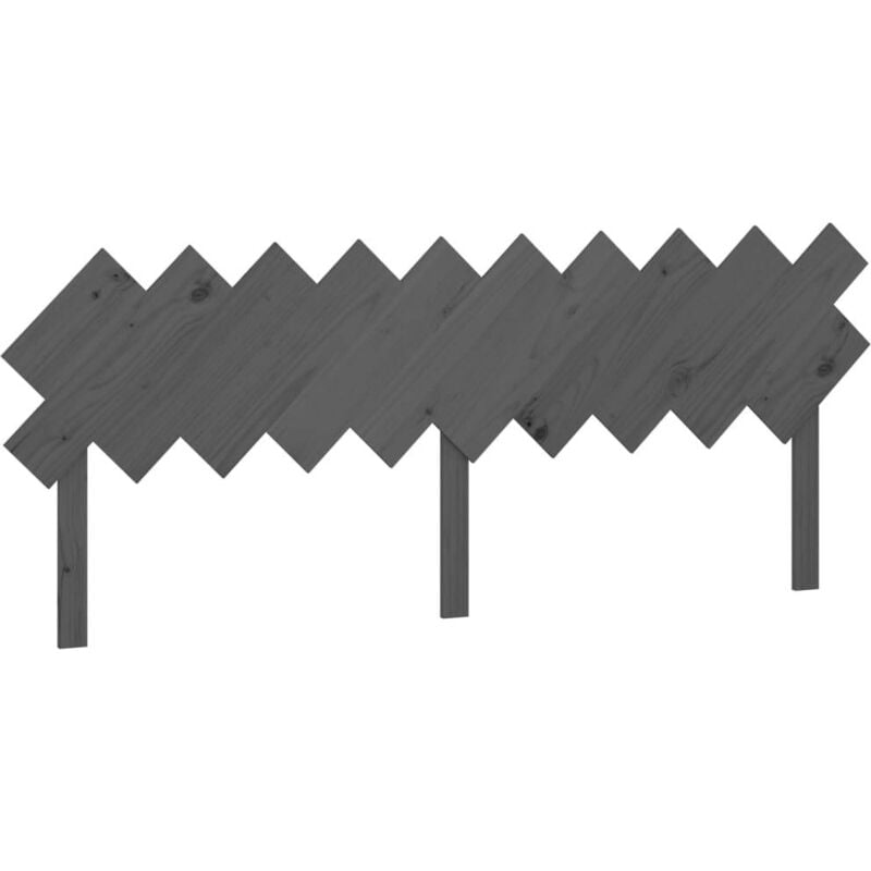Tête de lit Gris 196x3x80,5 cm Bois massif de pin