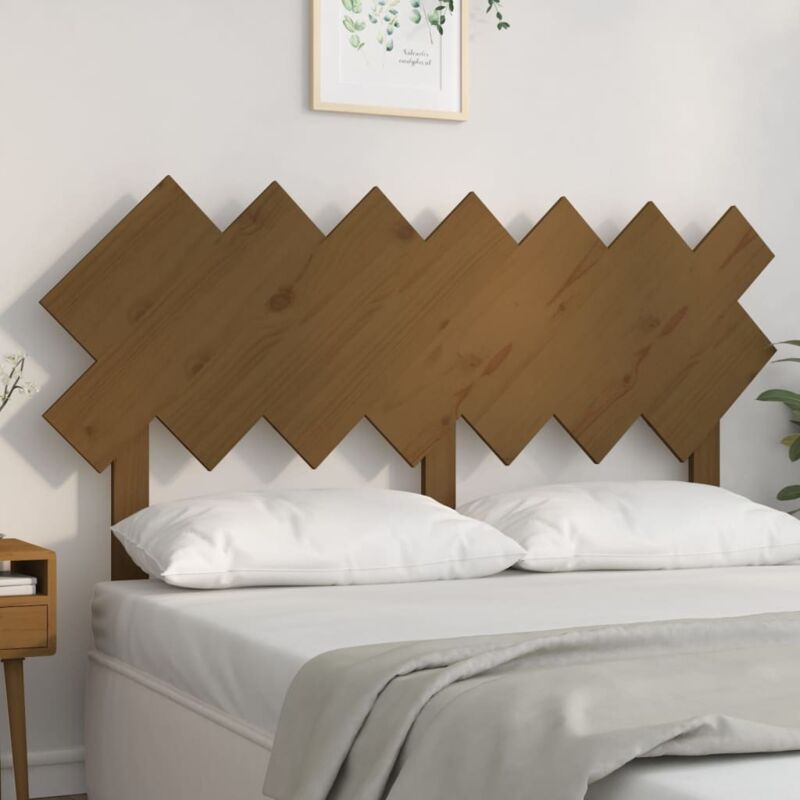 Tête de lit Marron miel 141x3x80,5 cm Bois massif de pin