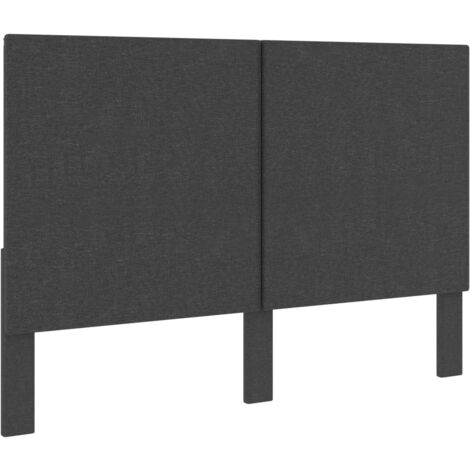 Tête de Lit Tissu Gris Foncé Tapissée Rembourrée Chambre Multi-modèle vidaXL