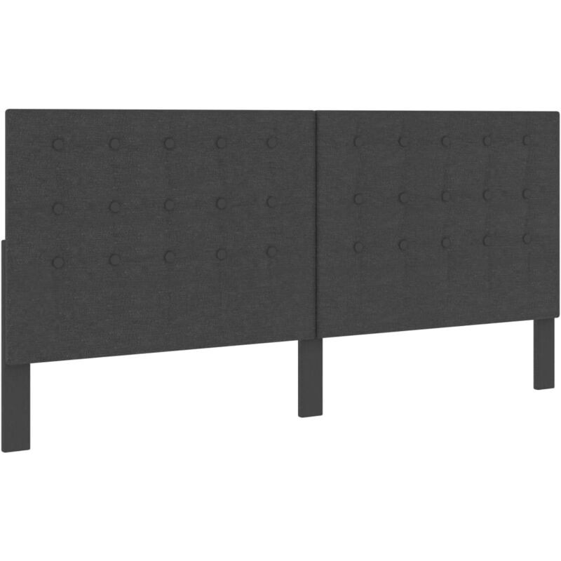 vidaXL Kopfteil Getuftet Dunkelgrau Stoff 200 x 200 cm