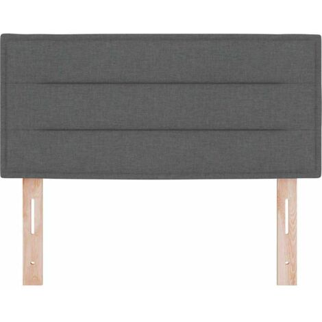 Tête de lit LED avec bandes LED Gris foncé 80 cm tissu