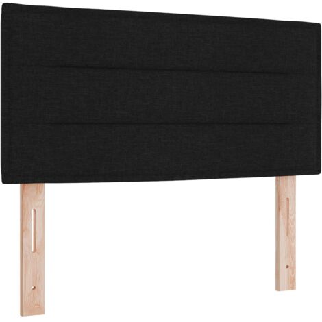 Tête de lit LED avec bandes LED Noir 100 cm tissu