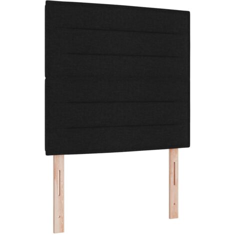 Tête de lit LED avec bandes LED Noir 90 cm tissu