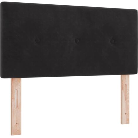 Tête de lit LED avec bandes LED Noir 90 cm Velours