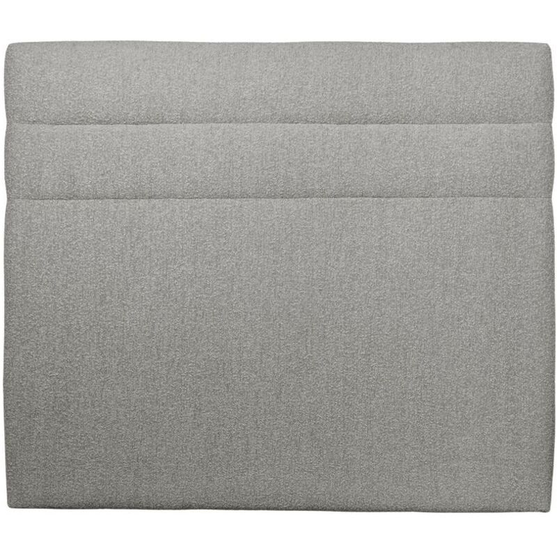 Tete de lit Lignes Bouclette Gris l 160 cm - Ep 10 cm rembourré
