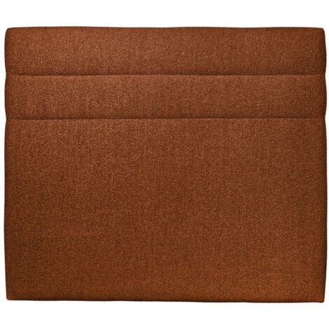 Tete de lit Lignes Bouclette Terracotta L 135 cm - Ep 10 cm rembourré