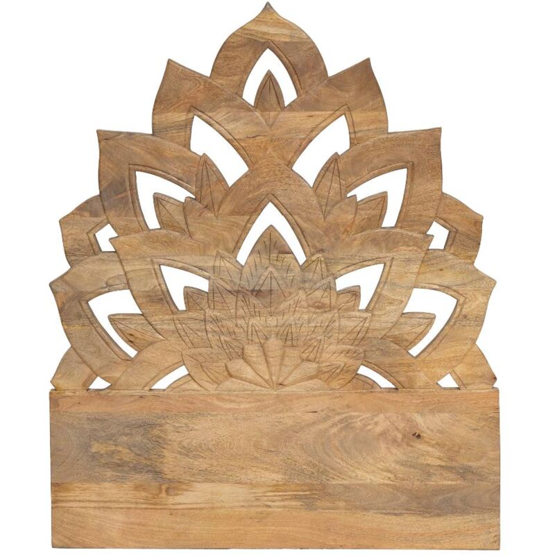 Tête de lit lotus en bois de manguier sculpté 90 cm Valentina
