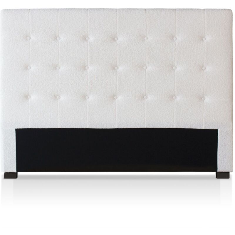 Cotecosy - Tête de lit capitonnée Luxor 160cm Tissu bouclette Crème Cotecosy - Tête de lit capitonnée Luxor 160cm Tissu bouclette Crème