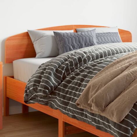 Tête de lit marron 140cm bois massif de pin