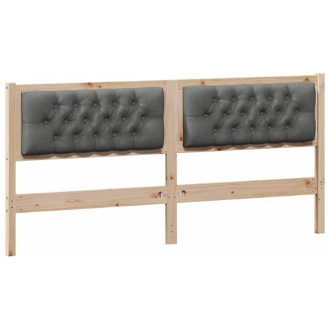 Tête de lit marron et gris foncé 180 cm Bois massif en pin
