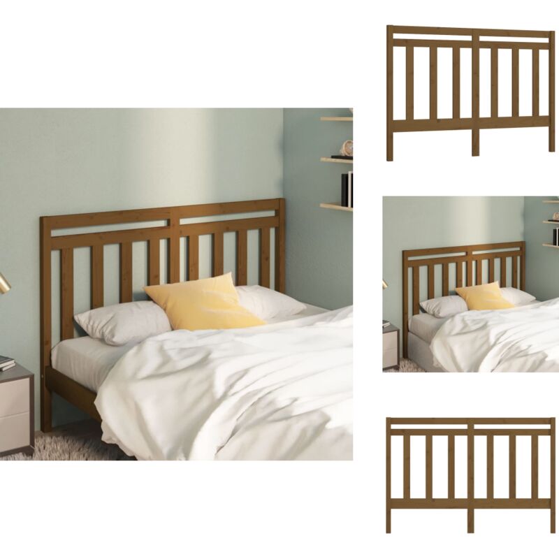 Vidaxl - Tête de lit Marron miel 166x4x100 cm Bois massif de pin - Tête De Lit - Meuble De Chambre - Tête De Lit En Bois - Décoration Chambre