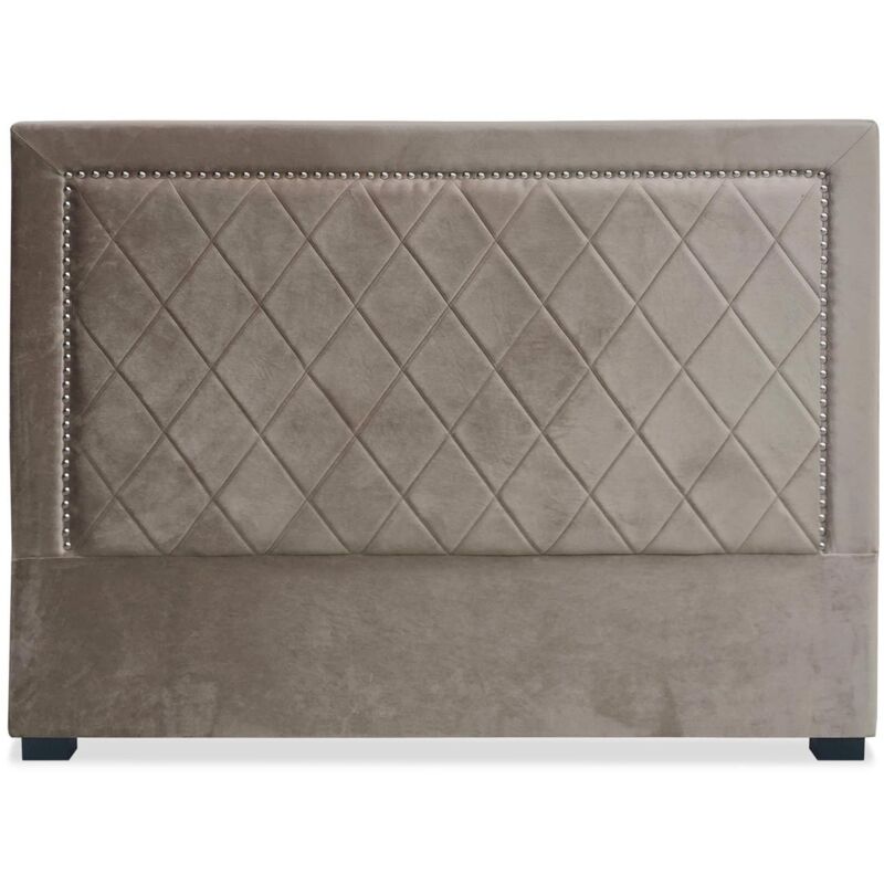 Cotecosy - Tête de lit Meghan 160cm Velours Taupe Cotecosy - Tête de lit Meghan 160cm Velours Taupe