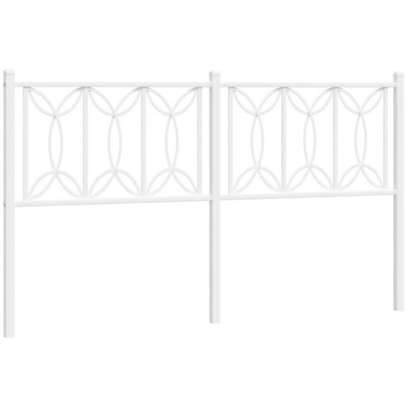 Tête de lit métal blanc 160 cm