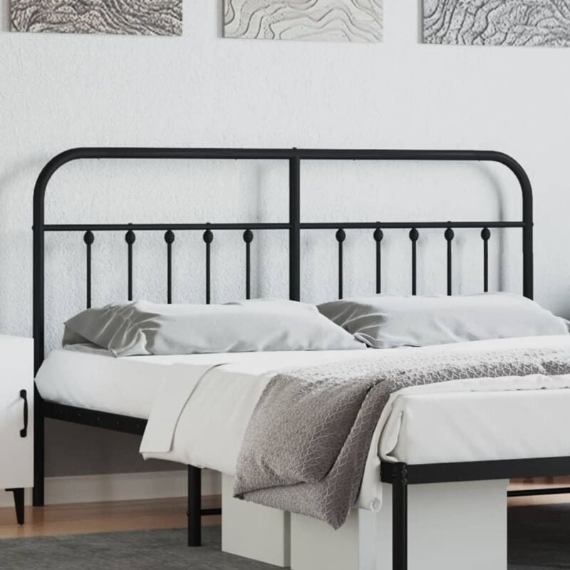 Tête de lit métal noir 160 cm Vidaxl
