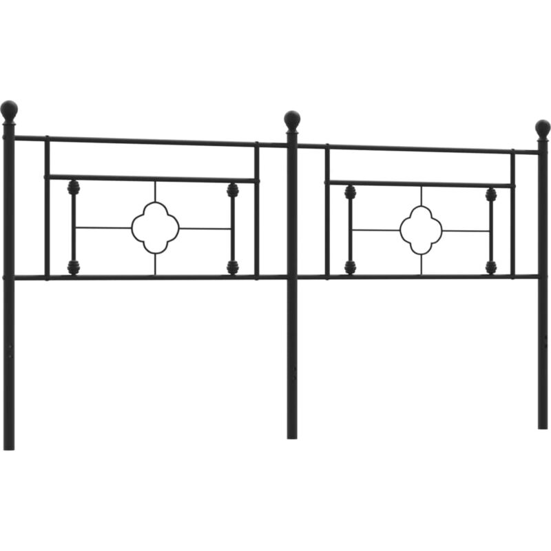 Tête de lit métal noir 180 cm Vidaxl