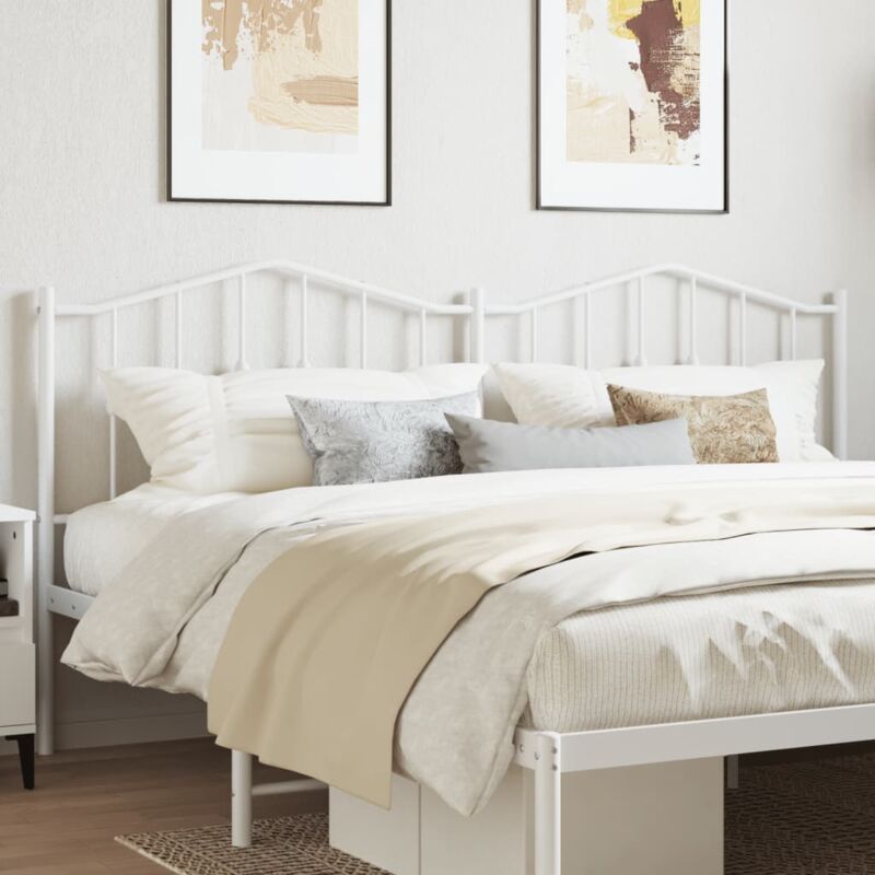 vidaXL Hoofdbord 160 cm metaal wit373873