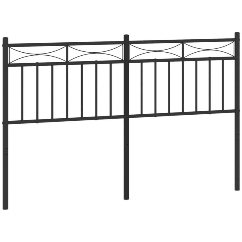 Tête de lit métal noir 140 cm Vidaxl