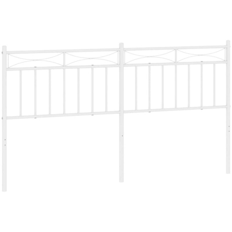 Tête de lit métal blanc 160 cm