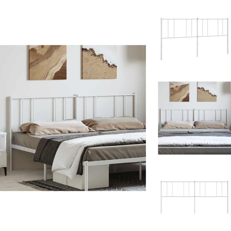 Tête de lit métal blanc 180 cm - Tête De Lit - Lit Double - Tête De Lit Blanche - Tête De Lit Métal - Meuble Chambre