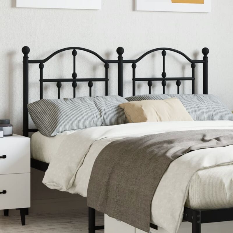 Tête de lit métal noir 120 cm Vidaxl