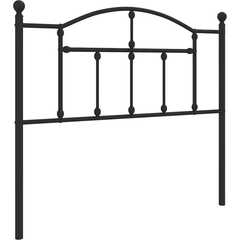 Tête de lit métal noir 100 cm Vidaxl